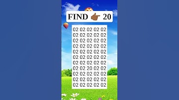 FIND 👉 20 (Only Sharp Eyes) #quiz #puzzle #youtube #shorts #shortvideo #short #maths #tiktok #love