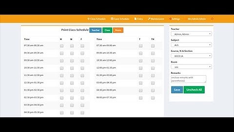 Online Class and Exam Scheduling System in PHP | Source Code & Projects