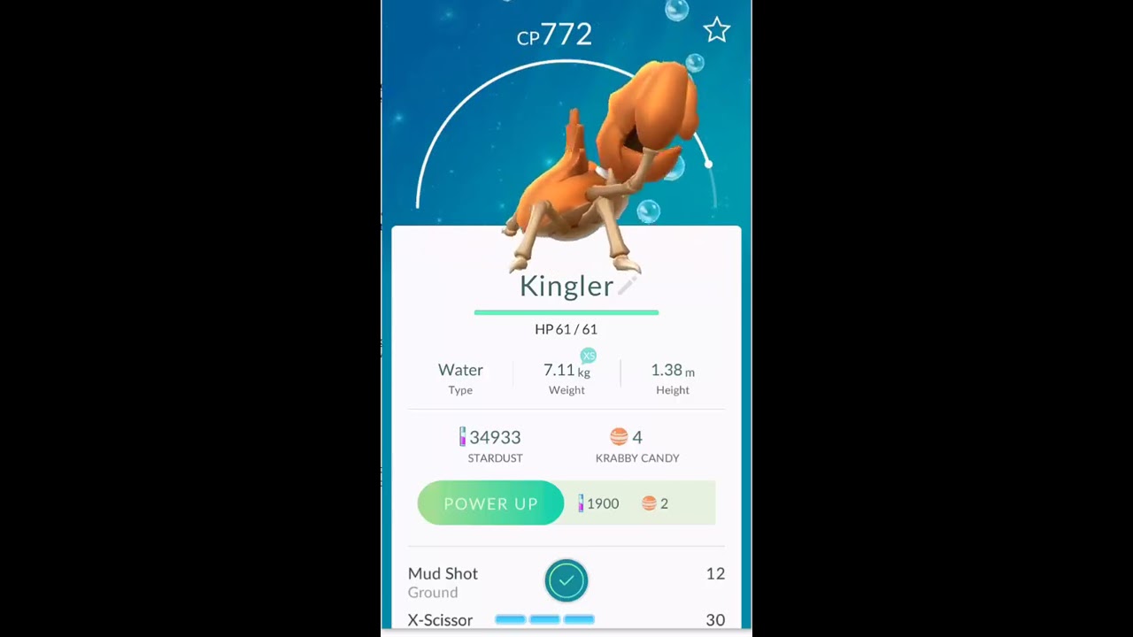 pokemon go krabby evolves into kingler youtube krabby evolution chart