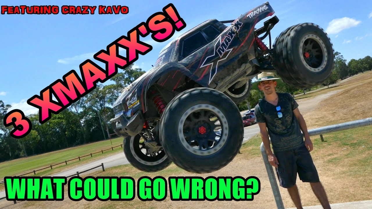 dronesense Three Traxxas XMAXX'S - What Could Possibly Go Wrong? Fun Times