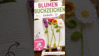 Diese Blumen-Buchzeichen sind einfach ZU süss 🌸📚 | Häkelidee für den Sommer