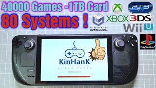 Kinhank 1TB card for Steamdeck with 40K games I PS3 Xbox Wii