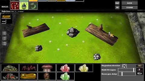 The forgotten forest. Breakout game. Level editor