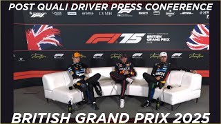 2025 British Grand Prix Post Qualifying Press Conference  Verstappen, Piastri, Norris Reactions