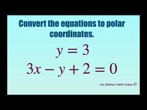 Convert rectangular equations