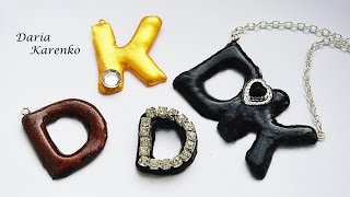 DIY Буквы из клеевого пистолета. Отличная идея для творчества!  \ Silicone pendant