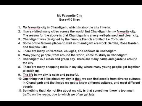 my favourite city essay 10 lines