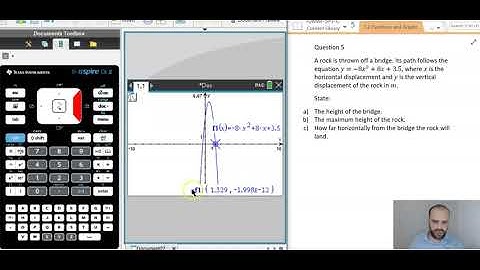 Graphing and finding key points on the TI Nspire