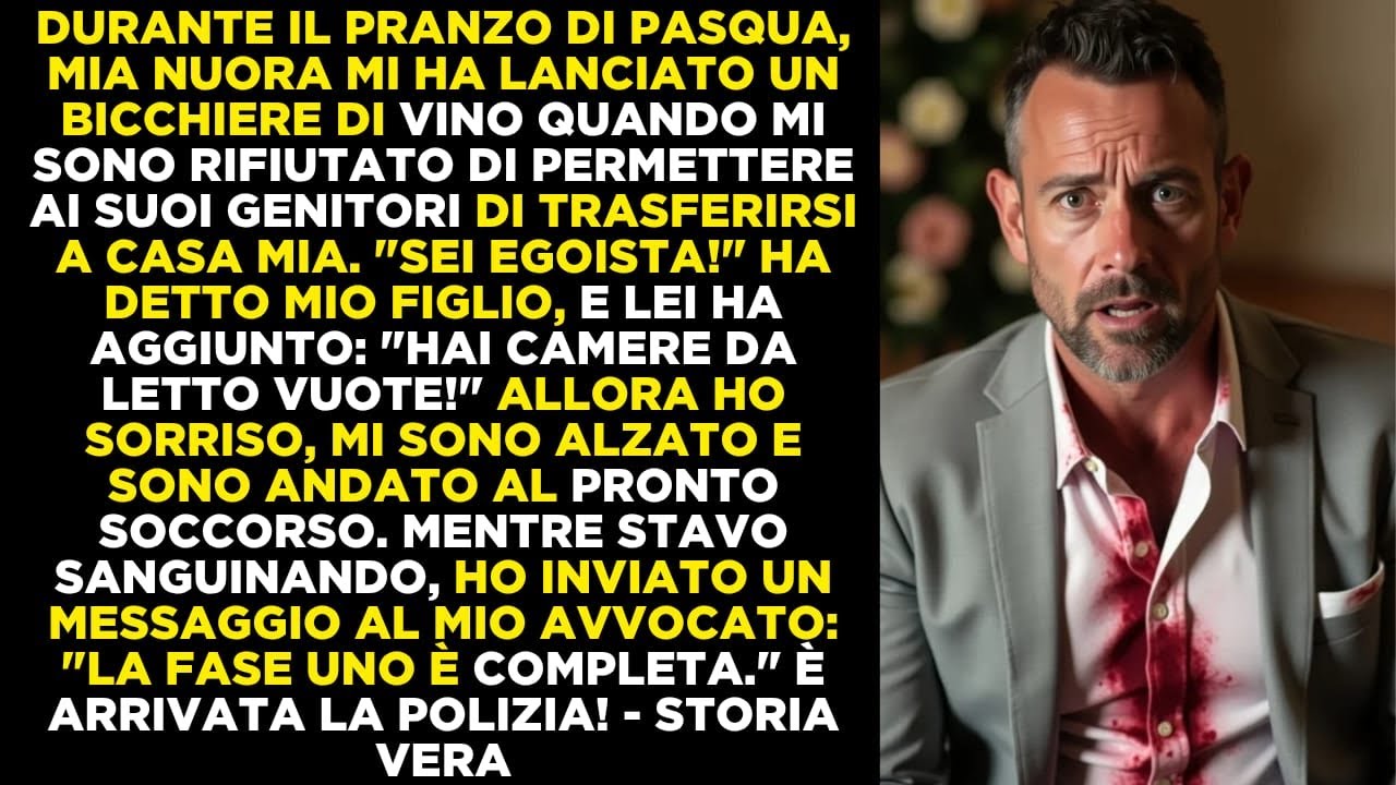 Mia moglie e mio figlio mi hanno chiamato egoista… poi mi hanno lanciato del vino addosso