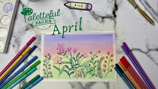 Premier Paletteful Packs April 2021 Unboxing & Artwork | Flower illustration, Water Soluble Markers