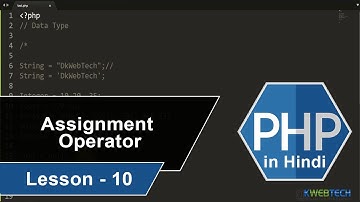 Assignment Operators in Php in Hindi - 10