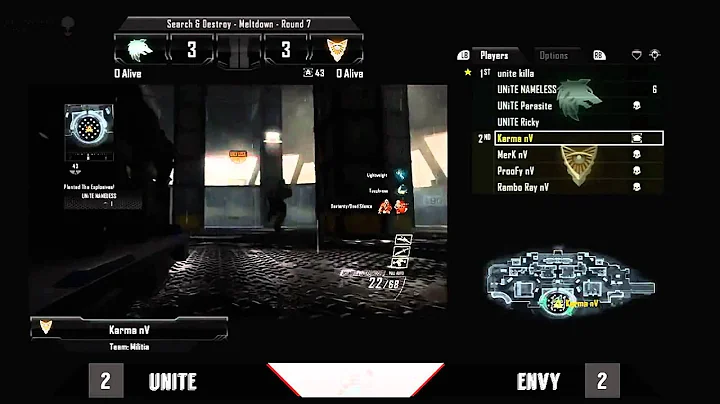 Karma's 1v3 Ninja Defuse against UNiTE (GFinity 2)