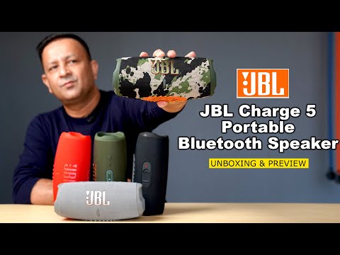 JBL Charge 5 PORTABLE BLUETOOTH SPEAKER- Blue - Audio Shop Nepal