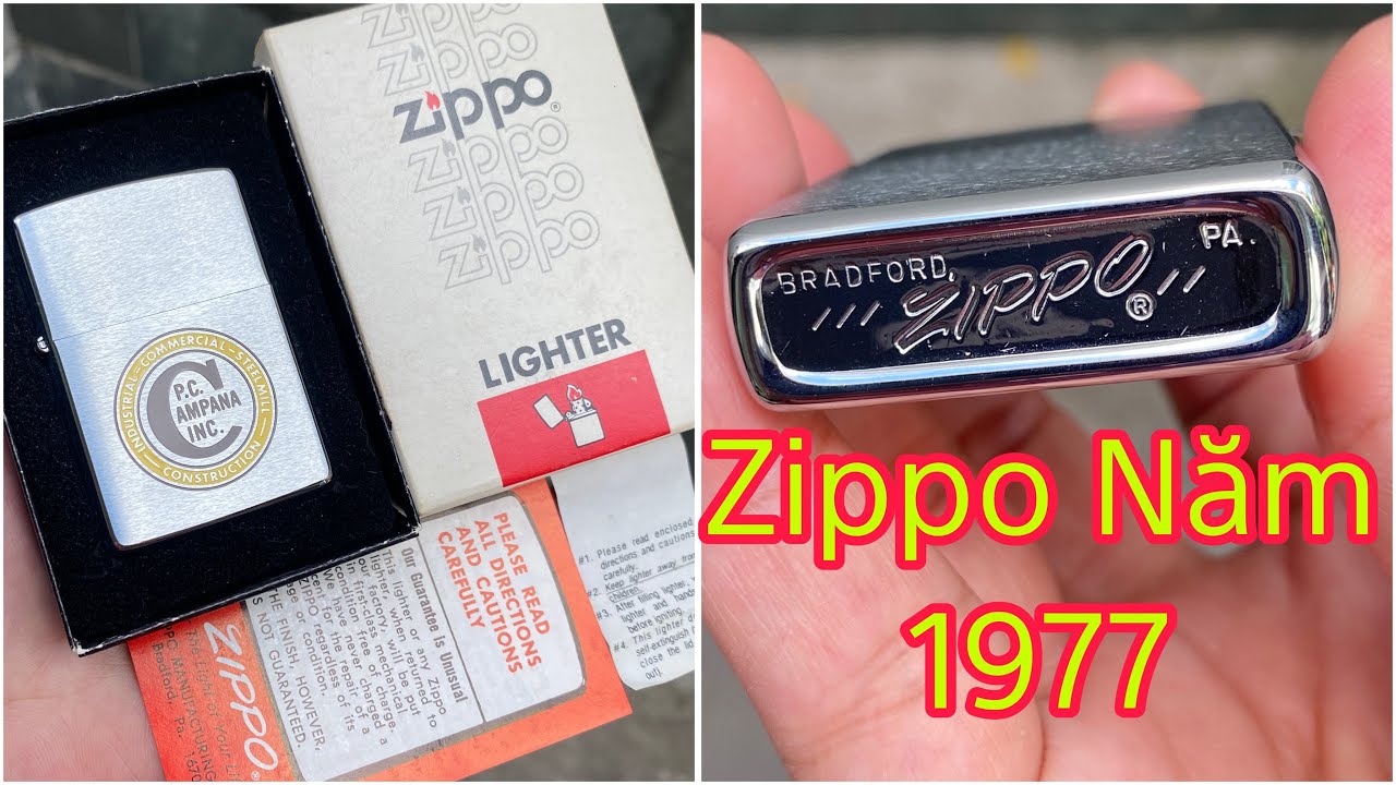 Vintage 1977 Zippo - Perfectly preserved for 47 years, Slanted