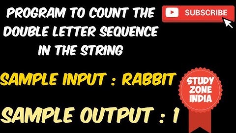 🔴 Program To Count The Double Letter Sequence In The String || JAVA || CLASS 10 || ICSE