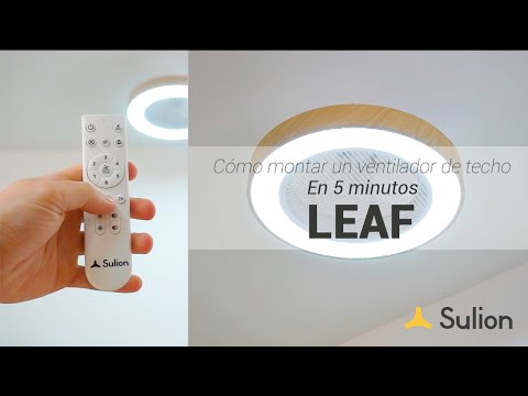 Sulion - Ventilador de techo con luz LED - LEAF - Instalación y uso
