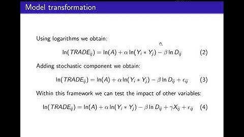 03. IEF: The Gravity Model of Trade - Theoretical Introduction and Estimation in Eviews and R
