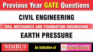 Previous Year GATE Questions |Civil Engineering|Soil Mechanics & foundation Engineering|Qns-4|Ch-13