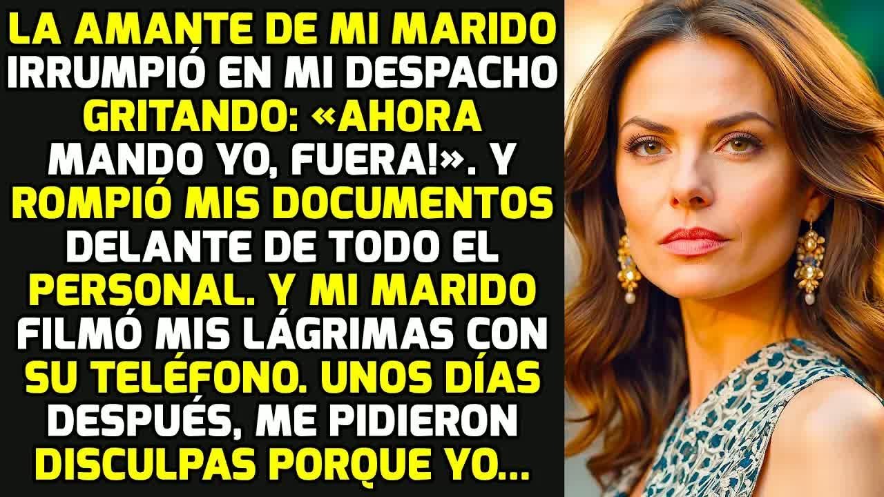La Amante De Mi Marido Irrumpió En Mi Despacho Gritando： «¡Ahora Mando Yo, Fuera!» HISTORIAS LA