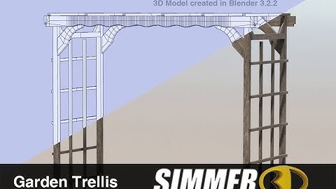 Garden Trellis - 3D Model Display