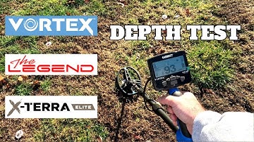 GARRETT VORTEX VS NOKTA LEGEND VS MINELAB ELITE - DEPTH TEST