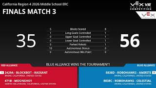 California Region 4 2026 Middle School ERC | V5RC : Push Back (Sunday)