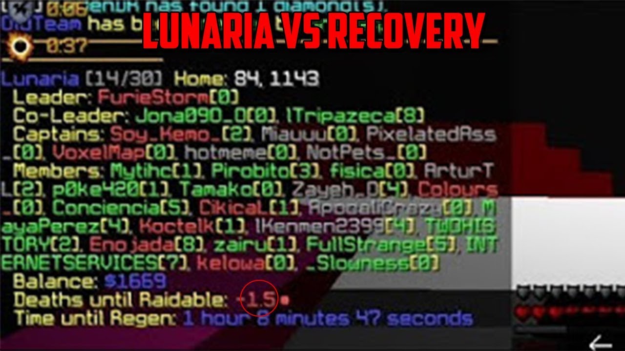 Rolemine [HCF] | Lunaria (25) vs Recovery (25)