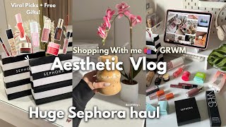 Aesthetic daily vlog 🎀 SEPHORA HAUL 2025 + GRWM | Viral Beauty Picks & Soft Glam Must-Haves screenshot 4