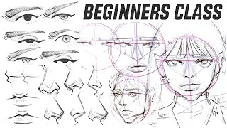 🙌🏻 BEGINNERS CLASS - GUIDE LINE, EYES, NOSE, LIPS [TUTORIAL] 🙌🏻