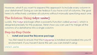 How to Merge All Dataframe Columns into a Single One in R