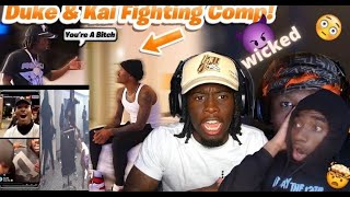 Kai Cenat & Duke Dennis Fighting Compilation Live! Ft AMP & YourRage | REACTION