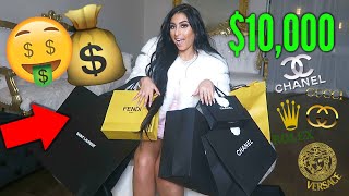 SPENDING $10K IN 10 MINUTES! LUXURY SHOPPING HAUL Net Worth