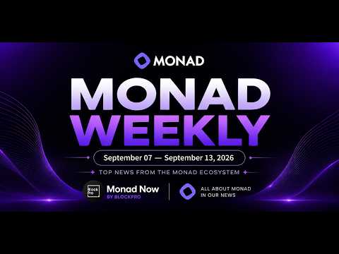 Monad Weekly: $513M DEX Record, 1inch & Ledger Staking | Sep 7–13, 2026