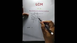 LCM (Least Common Multiple)@ Continuous division method #maths #gcsemaths #igcsemaths