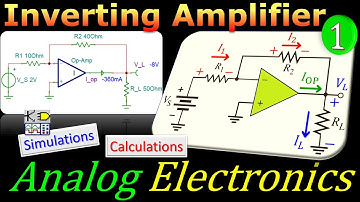 Analog Electronics ⭐ Inverting Amplifier using Op-Amp - Basic Circuit ⭐ Calculations & Simulations