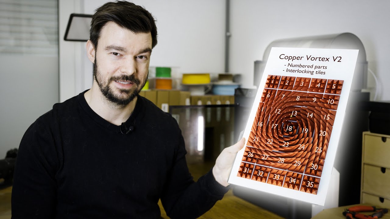 3D Printed Wall Art Mini Series Update + Copper Vortex V2