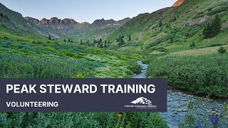 Peak Steward Training - Volunteering