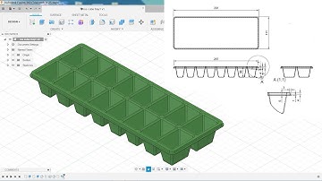 Autodesk fusion 360 tutorial ice cube tray with drawing