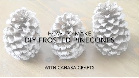 How to Make Frosted Pinecones
