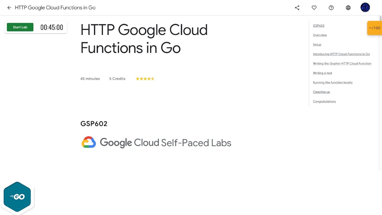 Qwiklabs | HTTP Cloud Functions in Go [GSP602]