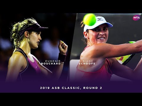 Eugenie Bouchard vs. Bibiane Schoofs | 2019 ASB Classic Second Round | WTA Highlights