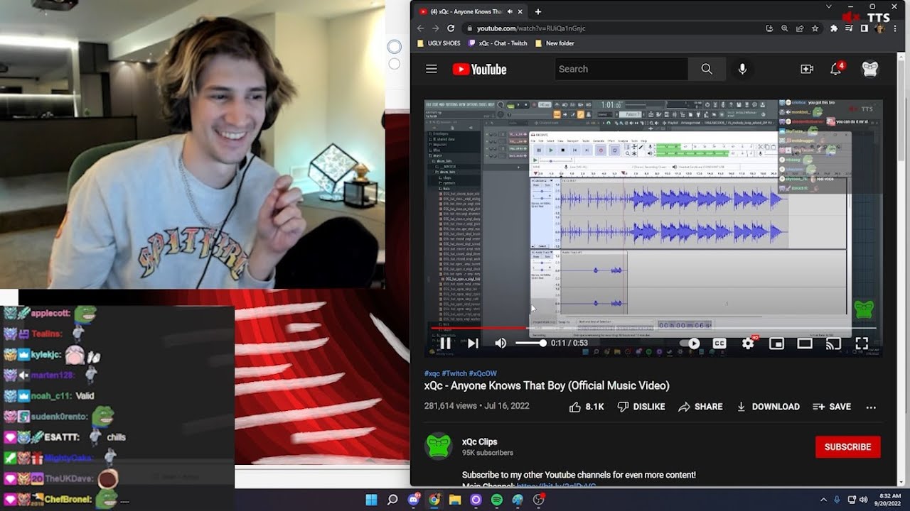 xQc Shows Kai Cenat His Song "Anyone Knows That Boy" - YouTube