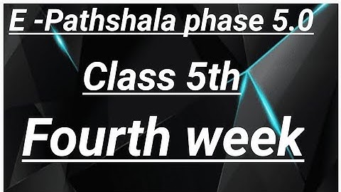 E -Pathshala phase 5.0 Fourth week Class 5th@teachershelpinghand5989