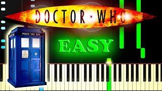 DOCTOR WHO THEME - Easy Piano Tutorial chords