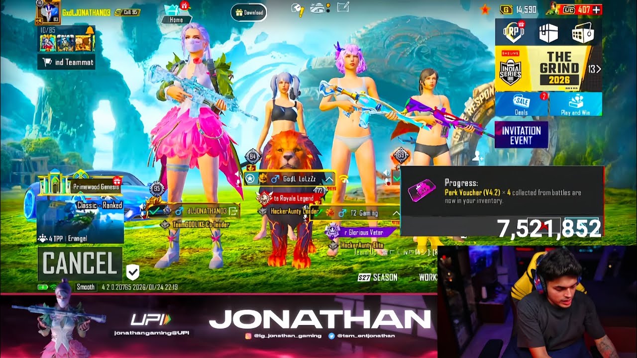 52 KILLS 🤯 || JONATHAN 2026 FIRST AGGRESSIVE GAMEPLAY || JONATHAN GAMING