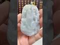 天然翡翠A貨—乘龍關聖帝君迦藍菩薩立體厚庄掛件商品編號071505