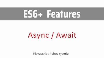 Async Await JavaScript | ES6 Features JavaScript Tutorial | In Hindi