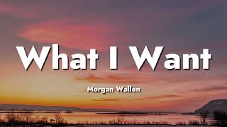 Morgan Wallen - What I Want (feat. Tate McRae) (Lyric Video)