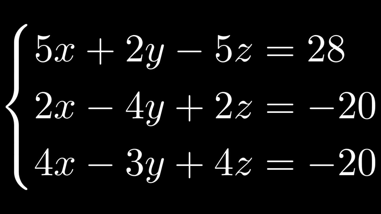 #51. How to Solve a System of Three Equations with Three Variables