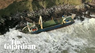 Ghost Ship Washes Up On Irish Coast After Storm Dennis